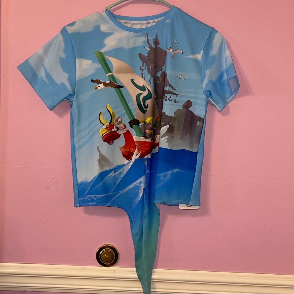 Blackmilk legend of Zelda wind waker tie crop tee fairy cottage Fairycore - Picture 4 of 6